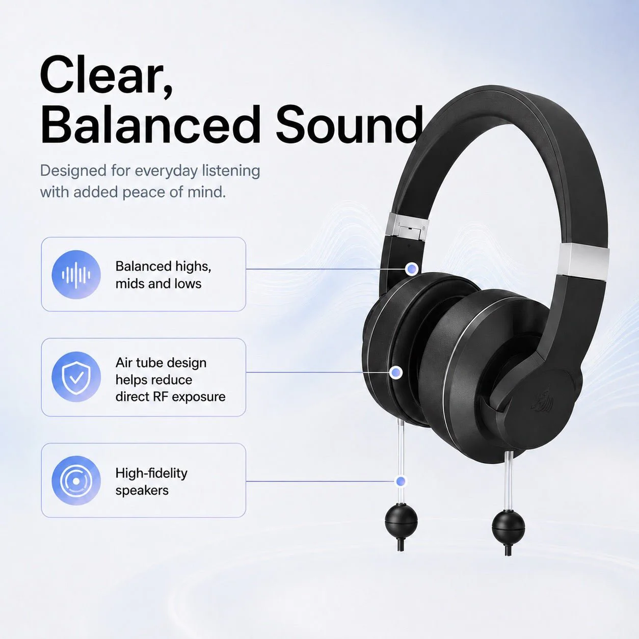 DefenderShield® EMF Protection Air Tube Headphones - Image 9