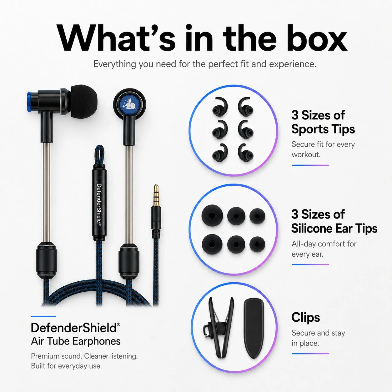 DefenderShield® EMF Protection Air Tube Earphones - Image 5