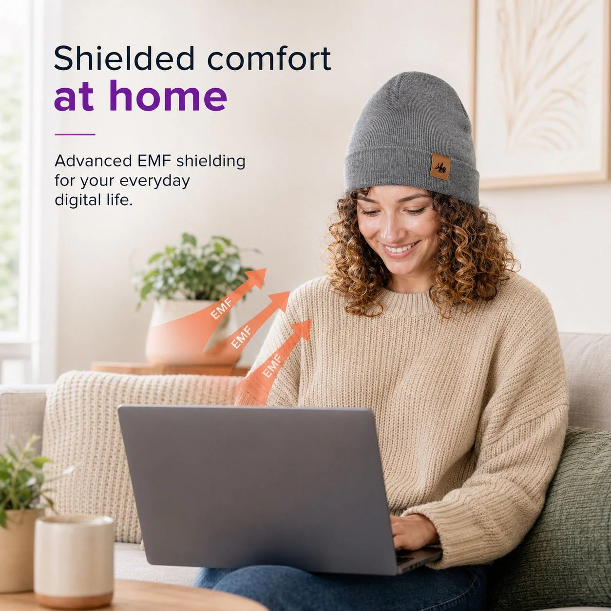 DefenderShield® EMF Protection Faraday Beanie - Image 3
