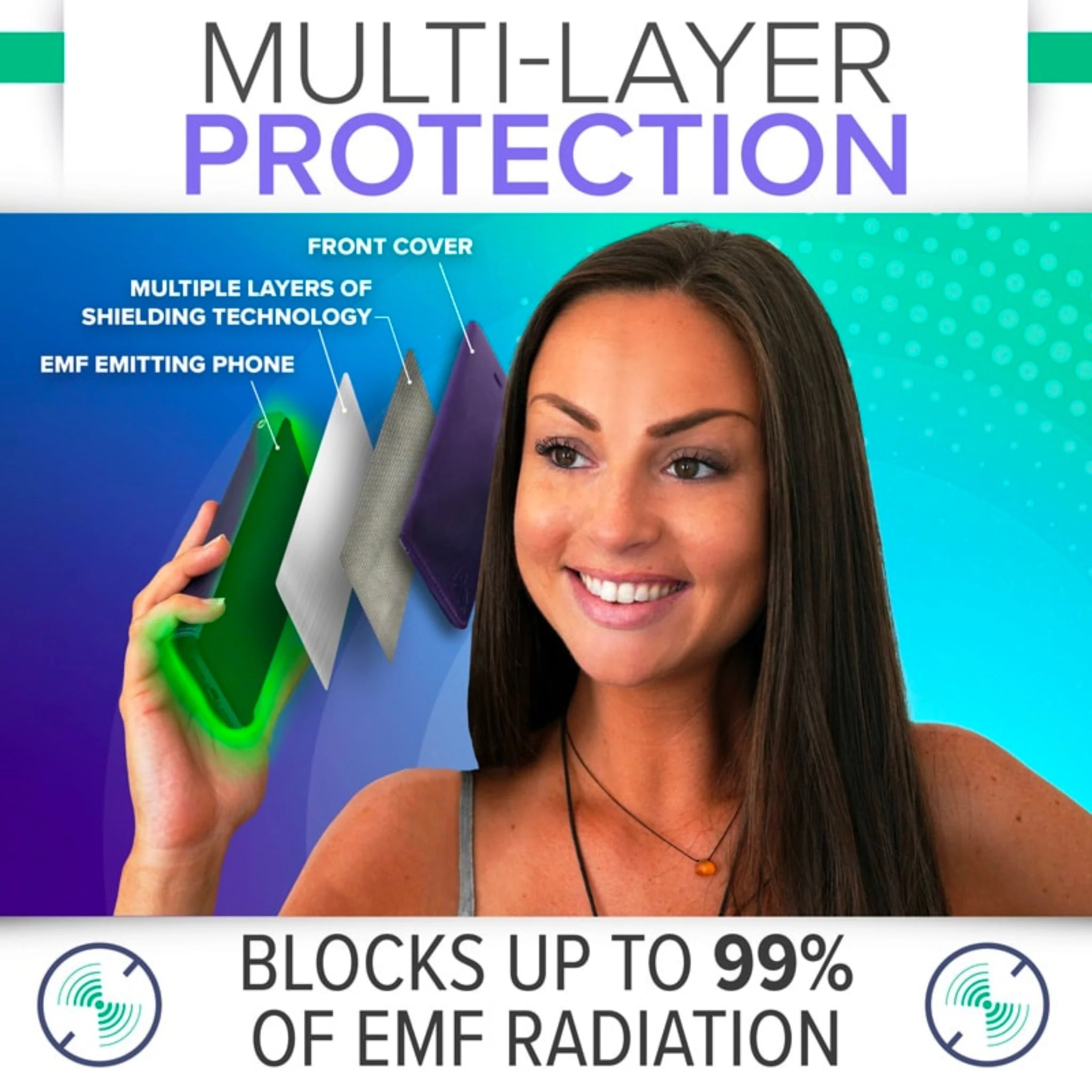 DefenderShield® 5G Blocking iPhone 14 EMF Phone Case - Image 3