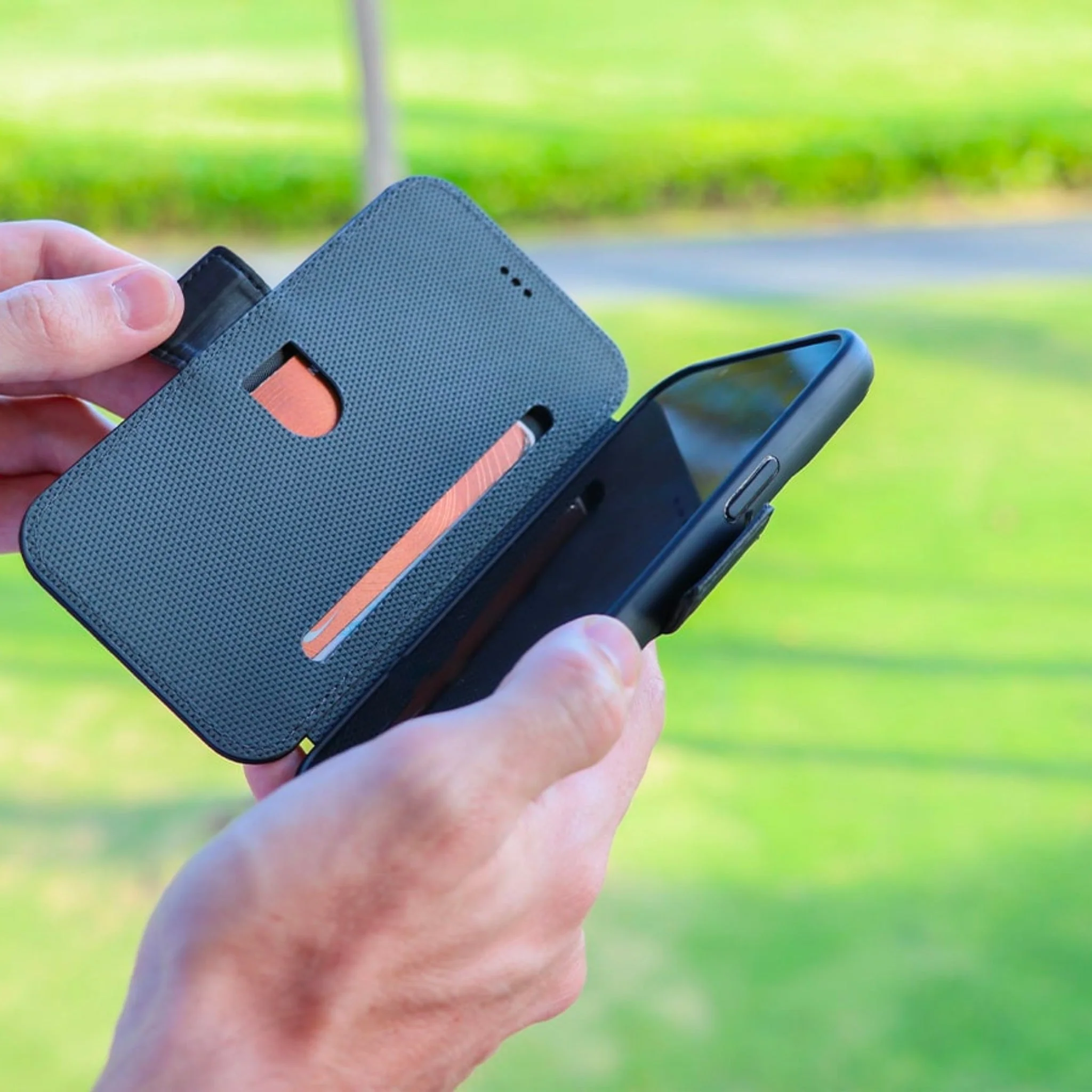 DefenderShield® SlimFlip iPhone 13 Series 5G EMF Phone Case - Image 11