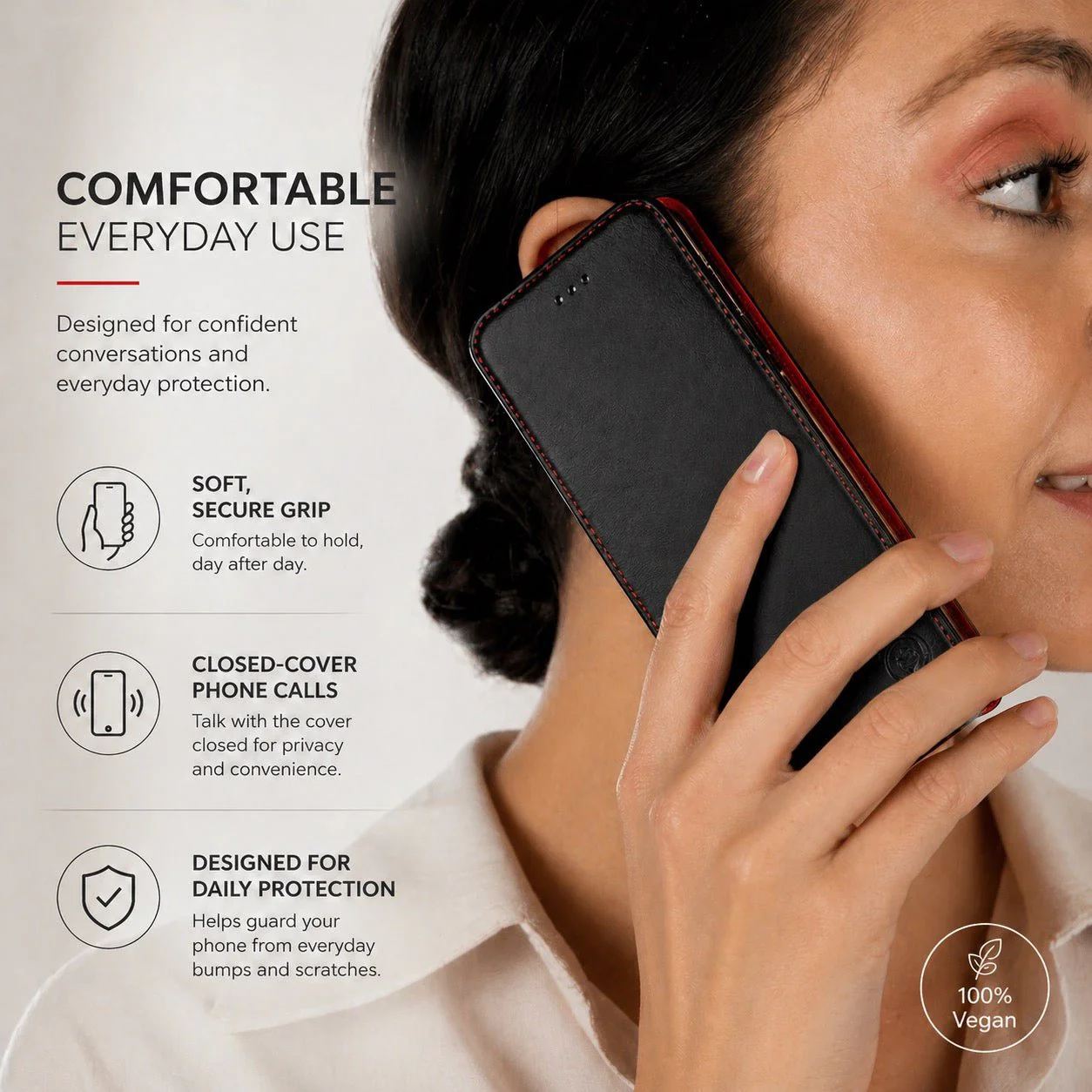 WaveWall™ Flip EMF Blocking iPhone Case & Card Holder - Image 4